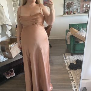 The Emery Dress- dusty pink- silk- bridesmaids dress- Bloomingdale’s